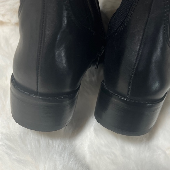 Vince Camuto Black Knee-High Boots with Gold Button Trim - Picture 5 of 8